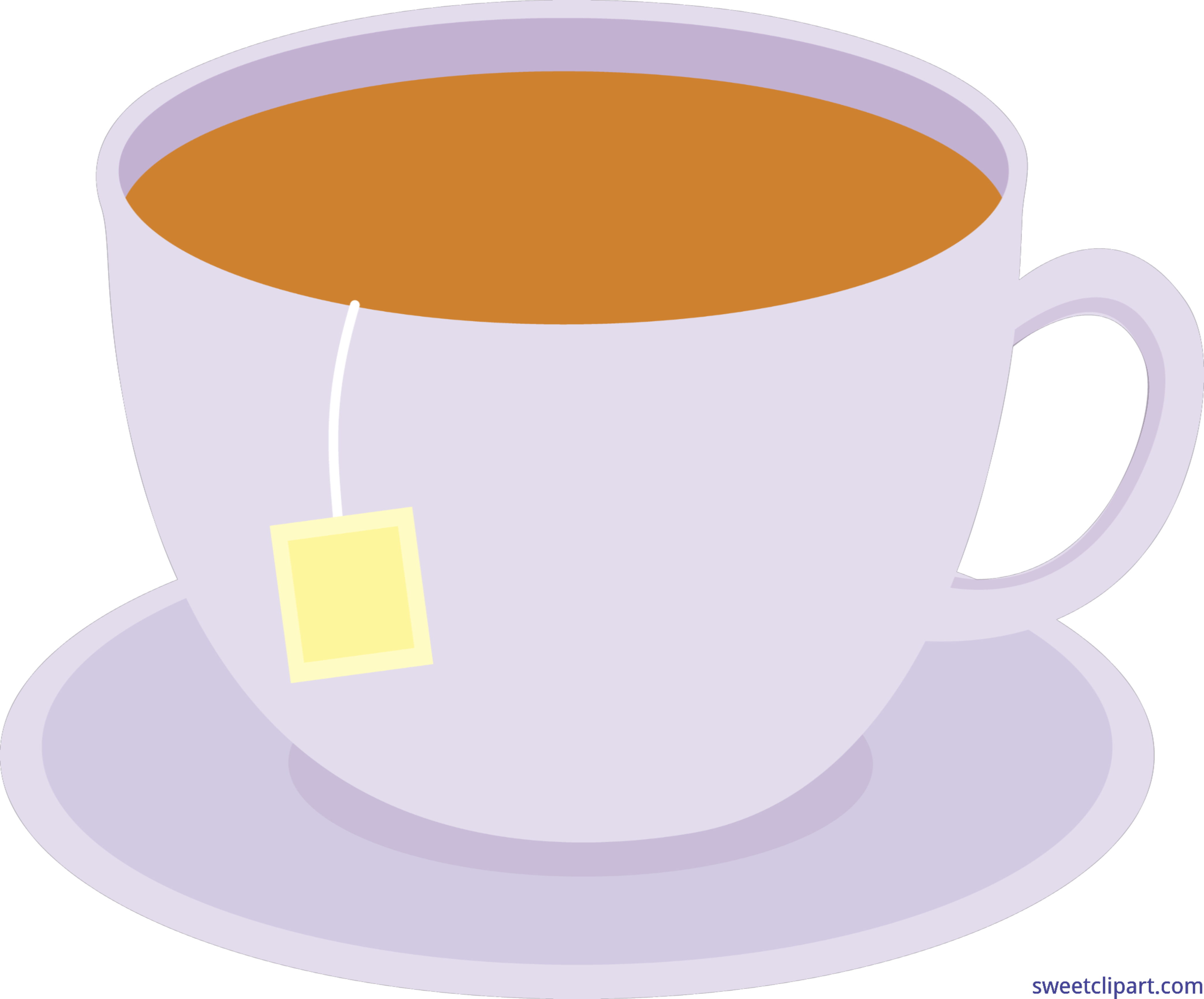 4173x3462 Cup Of Tea On Dish 1 Clip Art