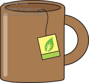 300x281 Royalty Free Clipart Illustration Of A Brown Mug With Tea