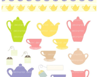 340x270 On Sale Clipart, Digital Clipart, Teapot, Tea Party, Tea Party 3