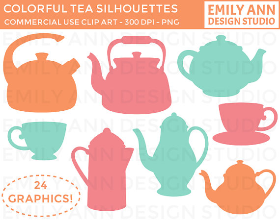 570x453 Clipart Tea Cup Silhouette