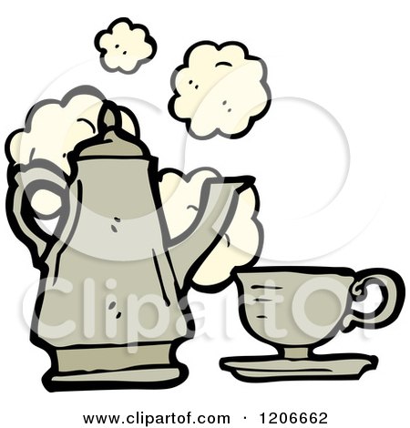 450x470 Cartoon Of A Tea Set
