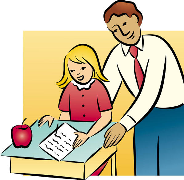 598x584 Teacher To Student Talking Clipart
