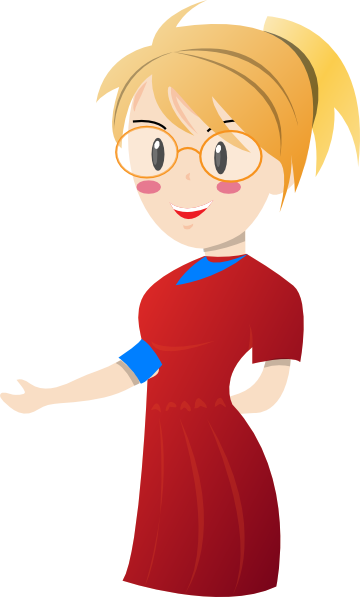 360x597 Blonde Female Teacher Clip Art