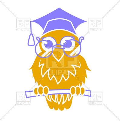 396x400 Icon Back To School Owl, Teachers Day Royalty Free Vector Clip Art