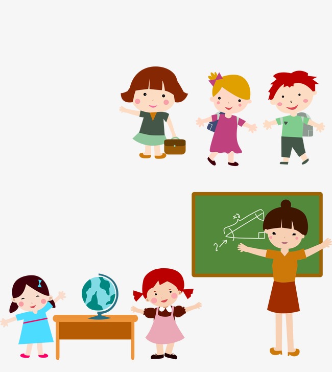 650x728 Teachers' Day, Happy Children, Teacher, Cartoon Child Png Image