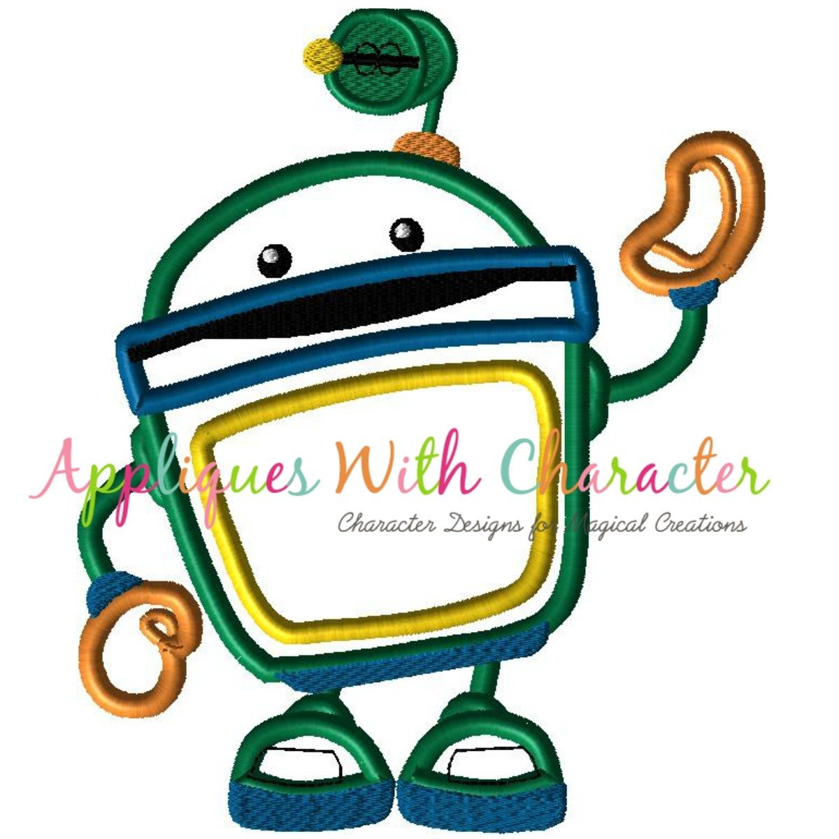 1200x1200 Team Umizoomi Bot Applique Design By Appliques With Character