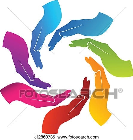 445x470 Teamwork Hands Clipart
