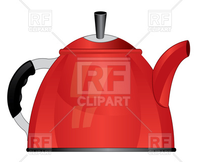 400x320 Red Teapot Royalty Free Vector Clip Art Image