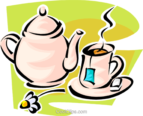 480x390 Teapot And Cup Of Tea Royalty Free Vector Clip Art Illustration