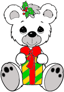 218x312 Christmas Bear Clipart