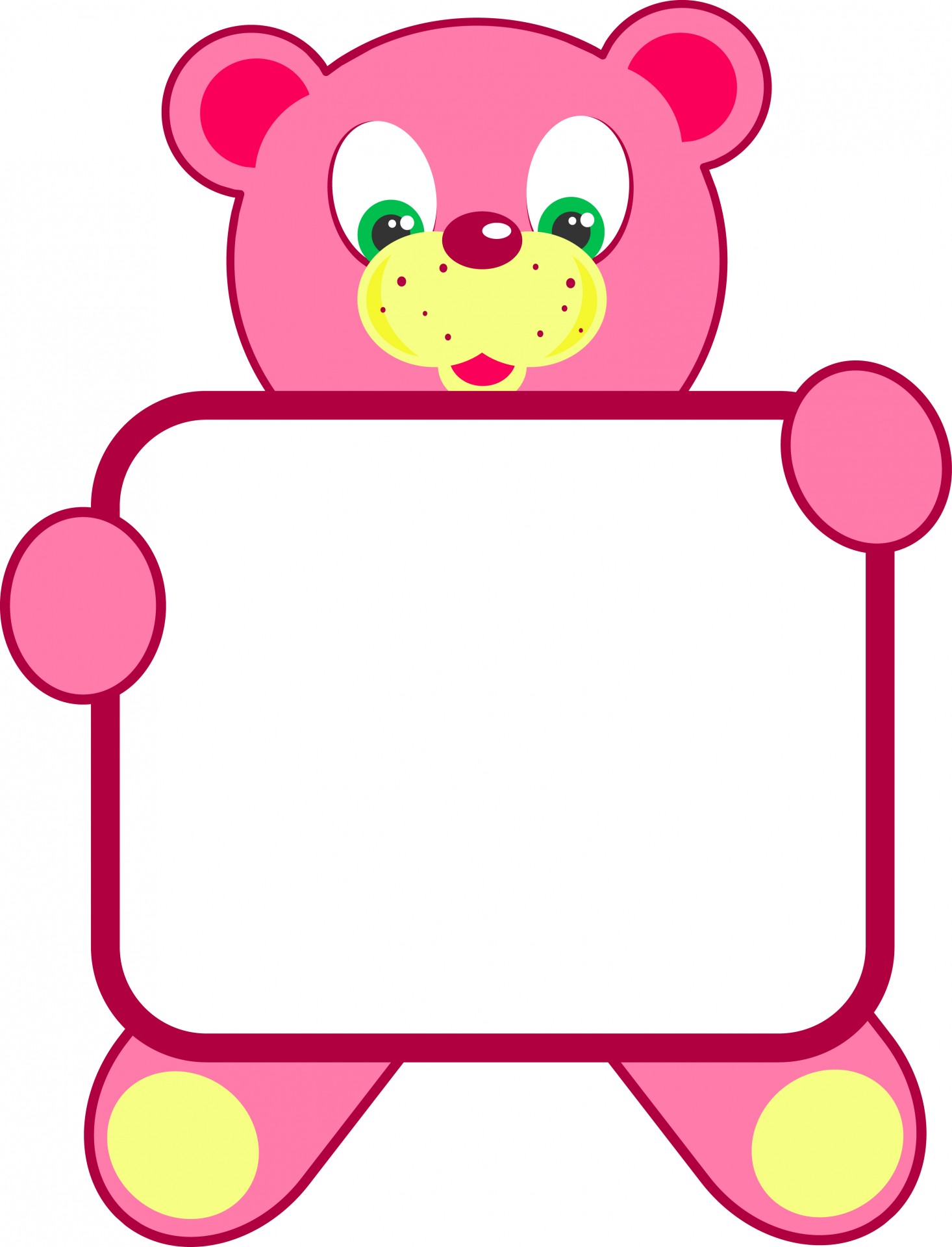 1466x1920 Teddy Clipart Frame