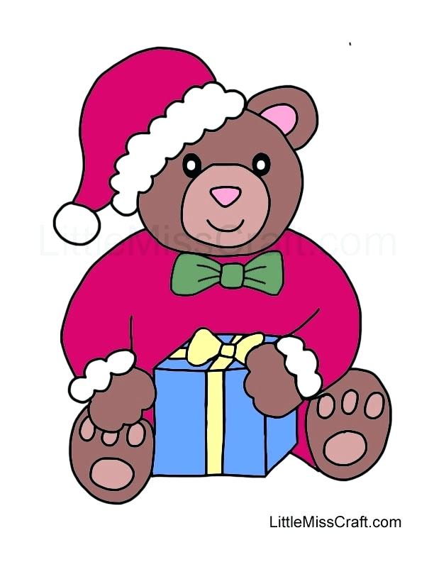 612x792 Christmas Teddy Bear Coloring Pages Crafts Page Colored Wisekids