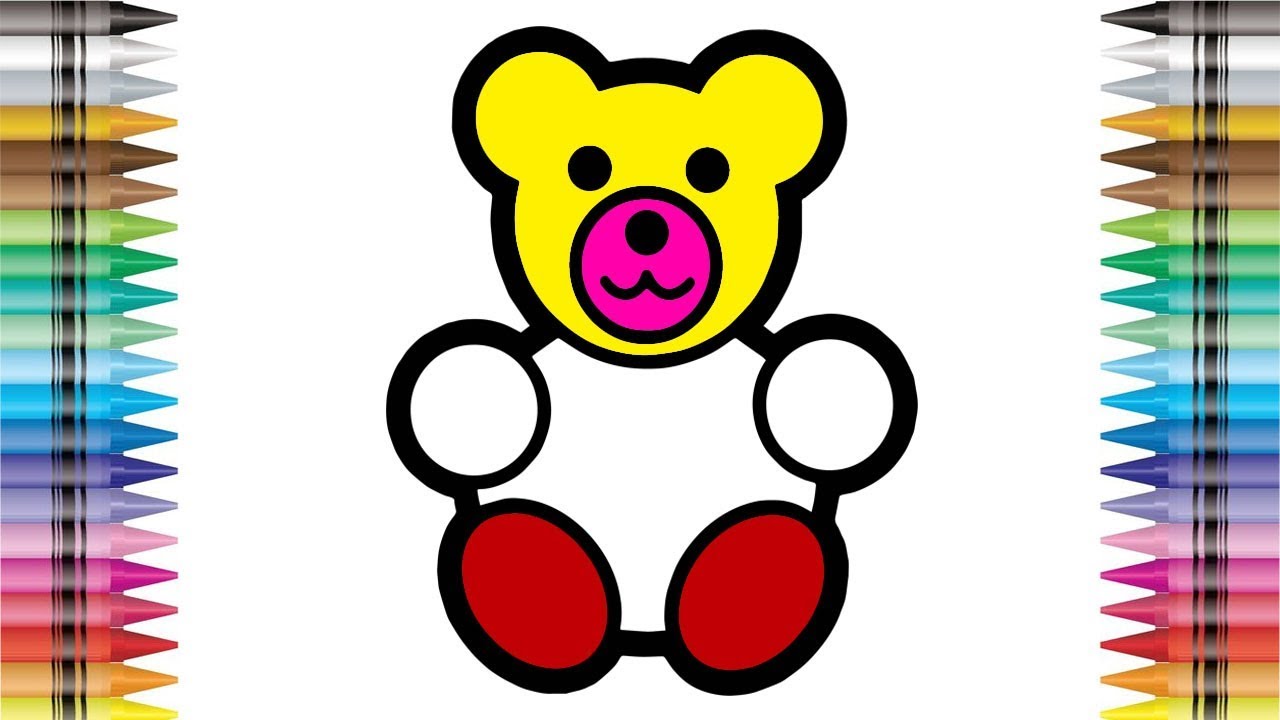 1280x720 Coloring Pages Teddy Bear Colouring Book Learn Colors For Kids