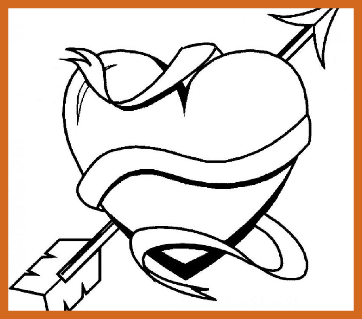 1258x1108 Stunning Heart With Arrowing Bow And Frightening Of Flowers Pic