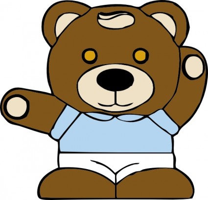 425x408 Stylized Teddy Bear Clip Art