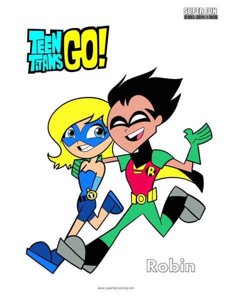 464x600 Robin And Friend Teen Titans Go Coloring