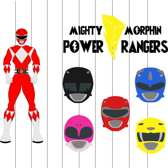 570x570 Power Rangers Svg Clipart Png Eps Files Power Rangers Cut