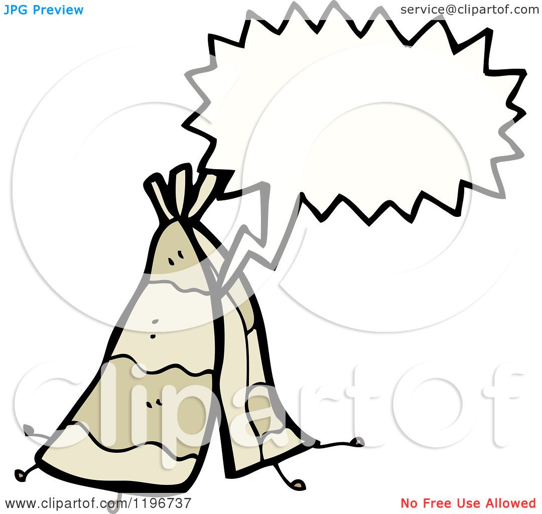 1080x1024 Cartoon Of An Indian Teepee