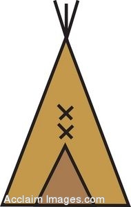 190x300 Clip Art Of A Tepee