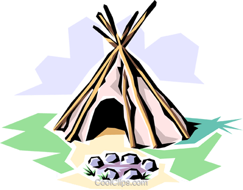 480x375 Indian Teepee Royalty Free Vector Clip Art Illustration Arch0166