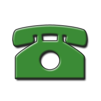 350x350 Free Clip Art Shape Of A Telephone Green With Drop Shadow