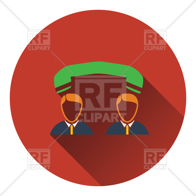 400x400 Icon Of Telephone Conversation. Flat Design. Royalty Free Vector