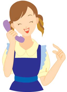 256x350 Telephone Clipart Woman