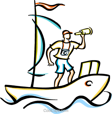 472x480 Man Looking Through A Telescope Royalty Free Vector Clip Art