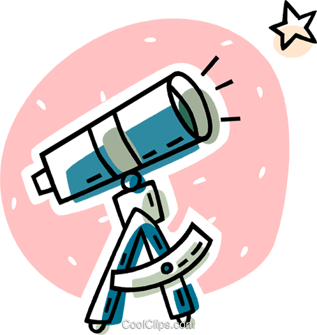 454x480 Telescope Royalty Free Vector Clip Art Illustration Vc038630