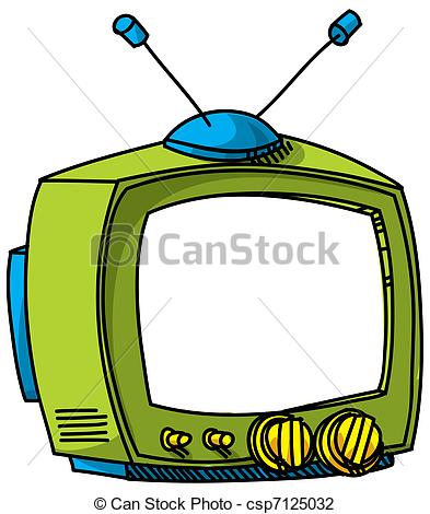 393x470 A Cartoon Tv. Clip Art