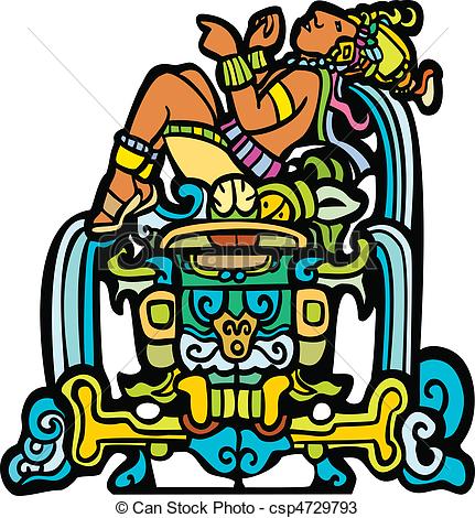 431x470 Reclining Mayan With Waterfalls Adapted From Temple Images