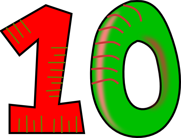 600x458 Ten Red Green Clip Art