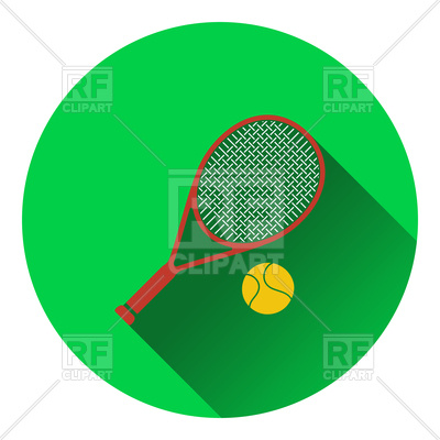 400x400 Icon Of Tennis Rocket And Ball Royalty Free Vector Clip Art Image