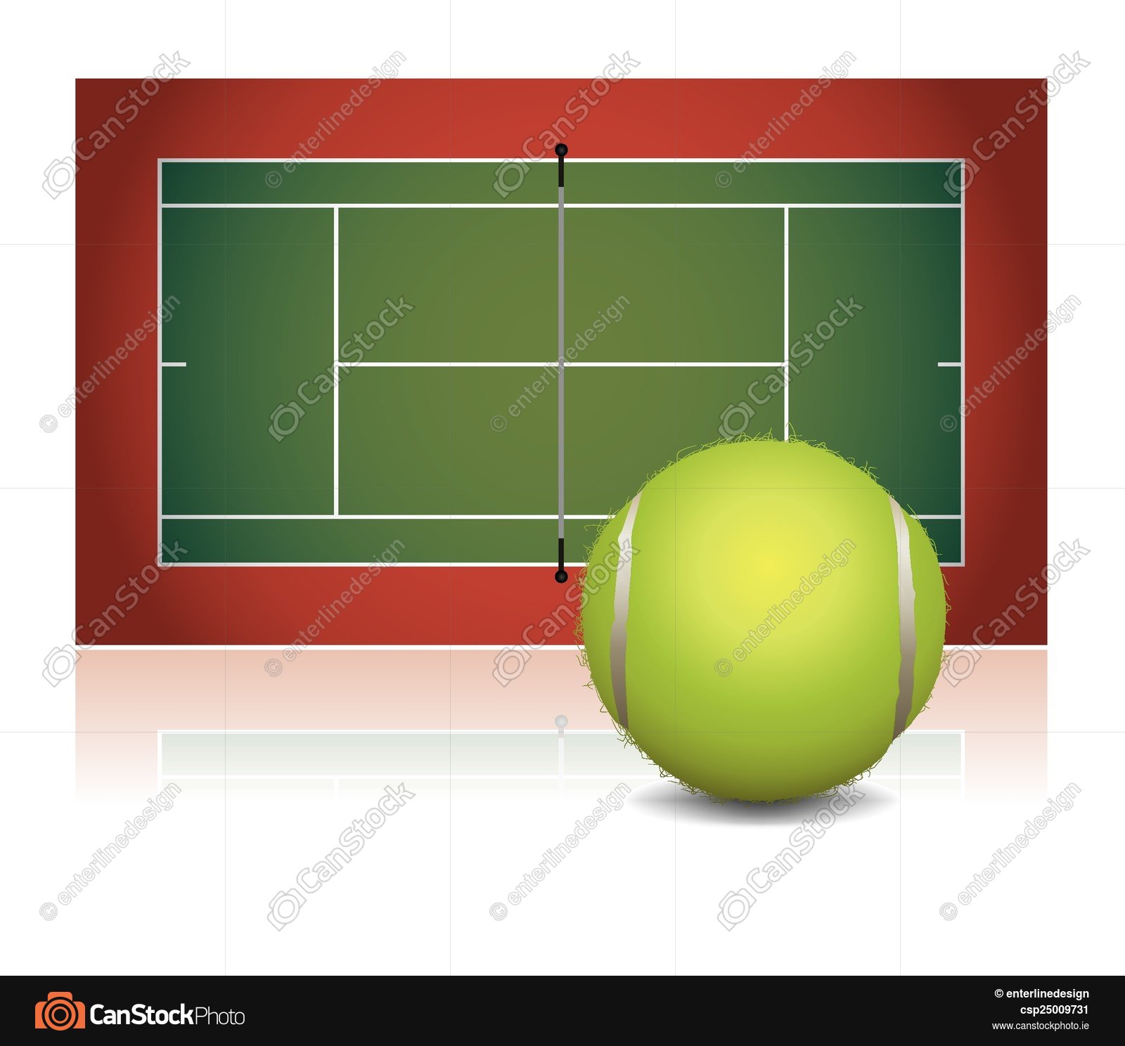 1600x1488 Realistic Tennis Court Illustration.n Illustration