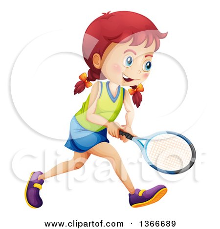 450x470 Clipart Of A White Girl Playing Tennis