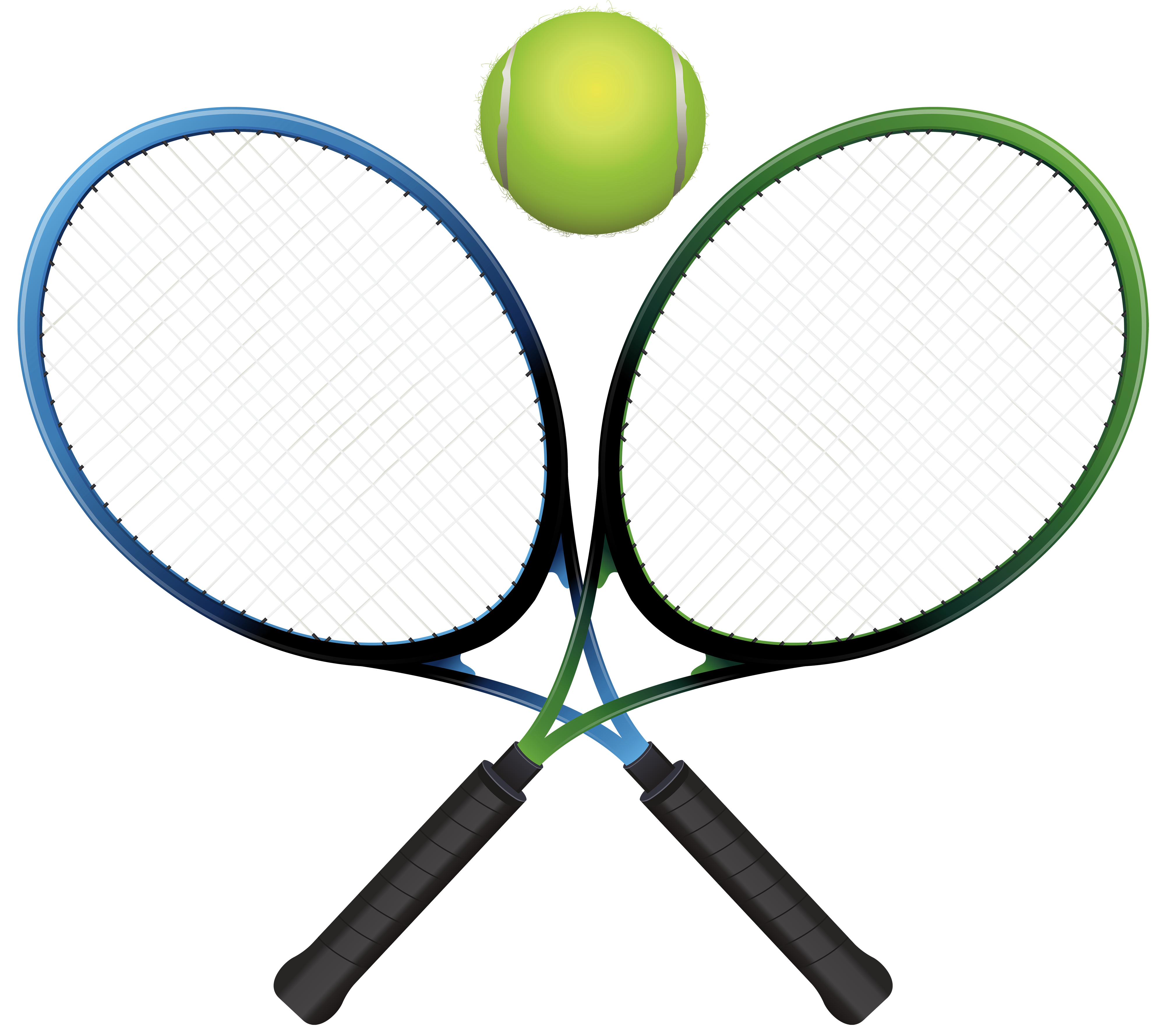 4000x3559 Tennis Rackets And Ball Png Clipart