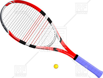 400x303 Tennis Racket And Ball Royalty Free Vector Clip Art Image