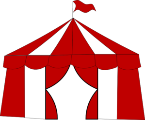 299x246 Blue Circus Tent. Clip Art