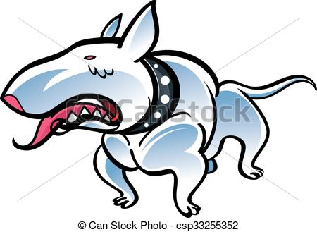 450x329 Colorful Illustration Of The Dog Bull Terrier Clipart Vector