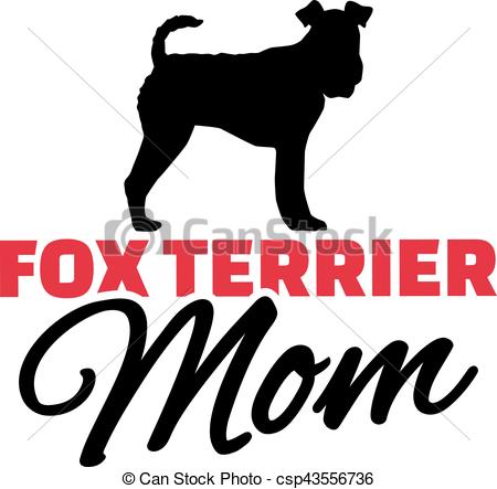 450x443 Fox Terrier Mom With Dog Silhouette Vectors