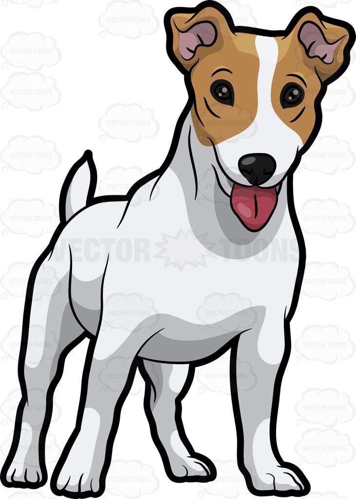 731x1024 A Friendly Jack Russell Terrier Puppy Cartoon Clipart Vector Toons