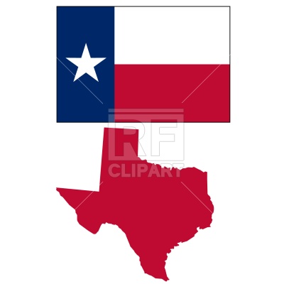 400x400 Texas State Map And Flag Royalty Free Vector Clip Art Image