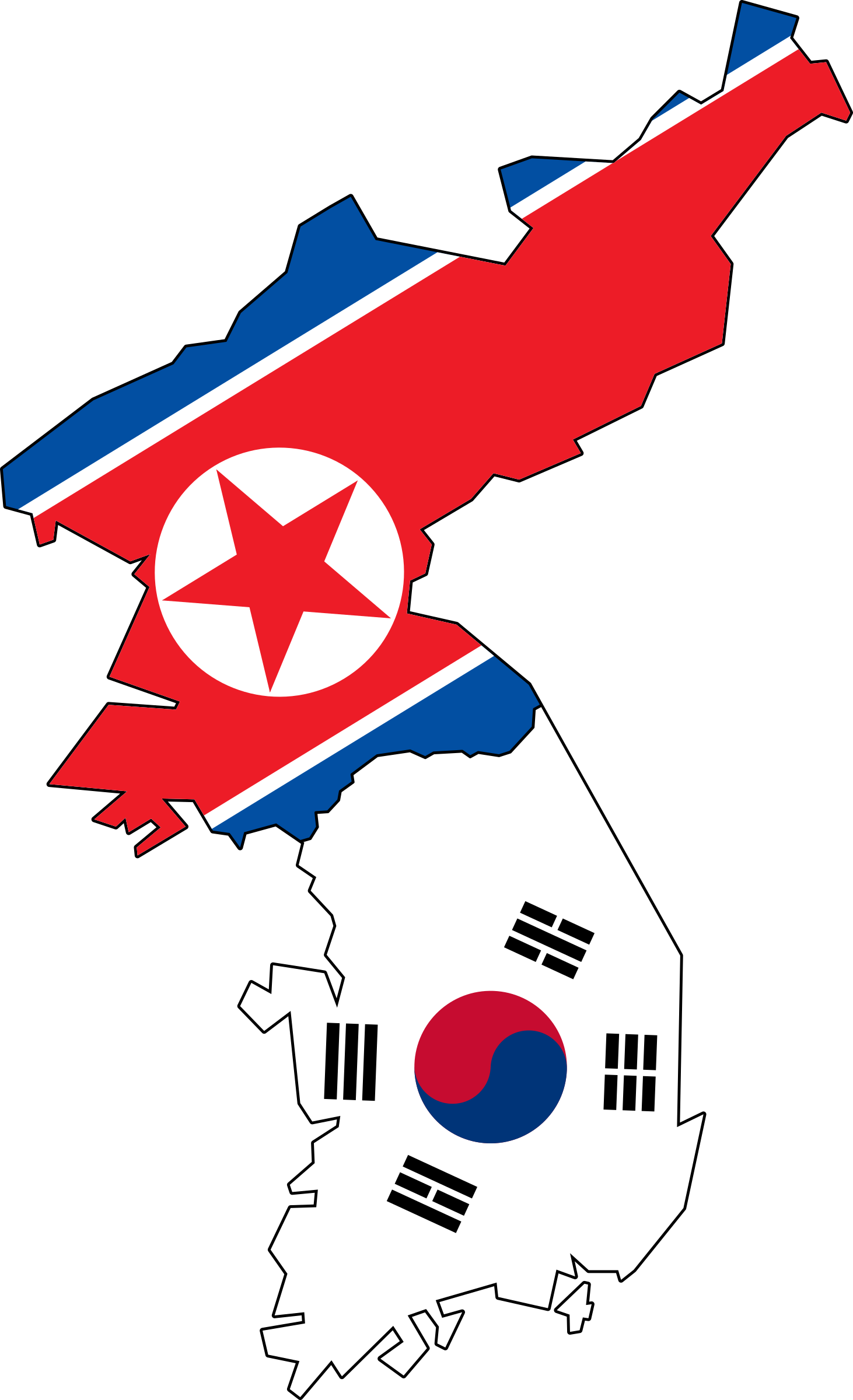 1462x2400 North And South Korea Map Helderateliers