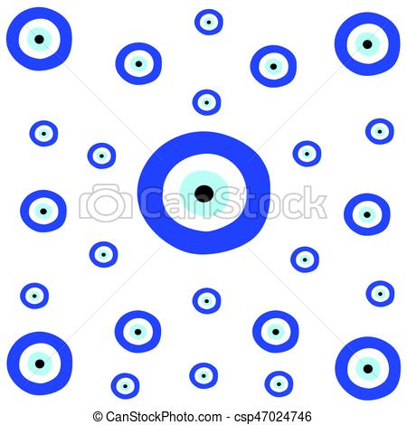 450x470 Tileable Texture With Greek Blue Evil Eye