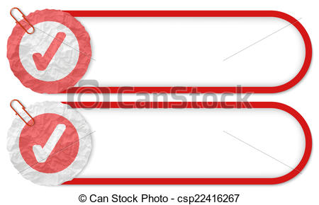 450x290 Two Buttons With Texture Crumpled Paper And Check Box Clip Art