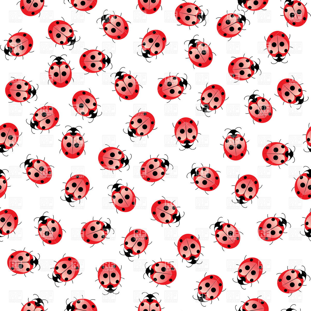 1200x1200 Ladybug Clip Art Free Download Seamless Texture With Cartoon