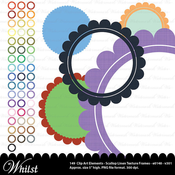 570x570 Digital Frame Texture Digital Clip Art Linen Scrapbooking