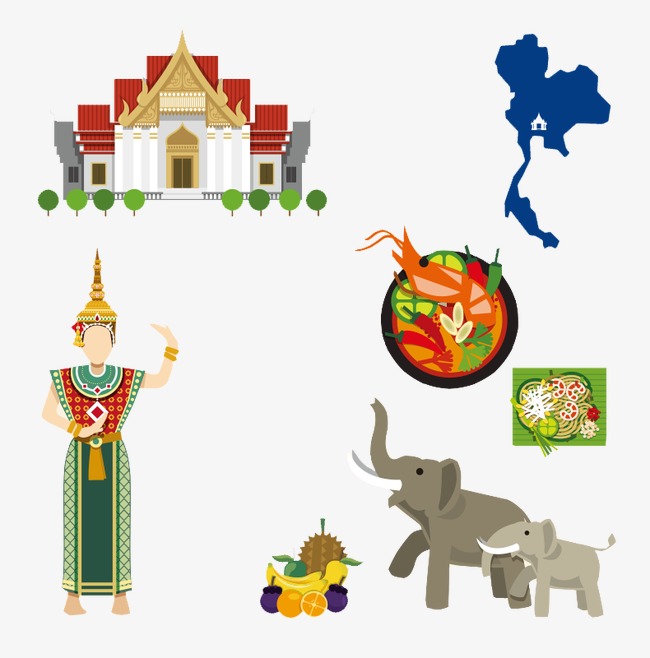 650x658 Flat Creative Thailand Tourism, Tourism, Elephant, Food Png Image