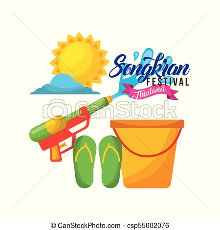 450x470 Songkran Festival Thailand Bucket Water Weapon Flip Flop