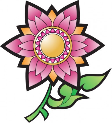 386x425 Thai Flower Decoration Vector Clip Art Free Vector Free Download